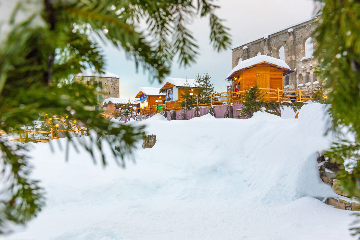 Tour Marché Vert Noël di Aosta & vetrine a Courmayeur